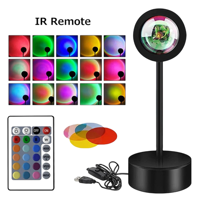 Sunset-Projektorlampe – Bluetooth-Nachtlampe mit Regenschutz für Schlafzimmer und Dekoration