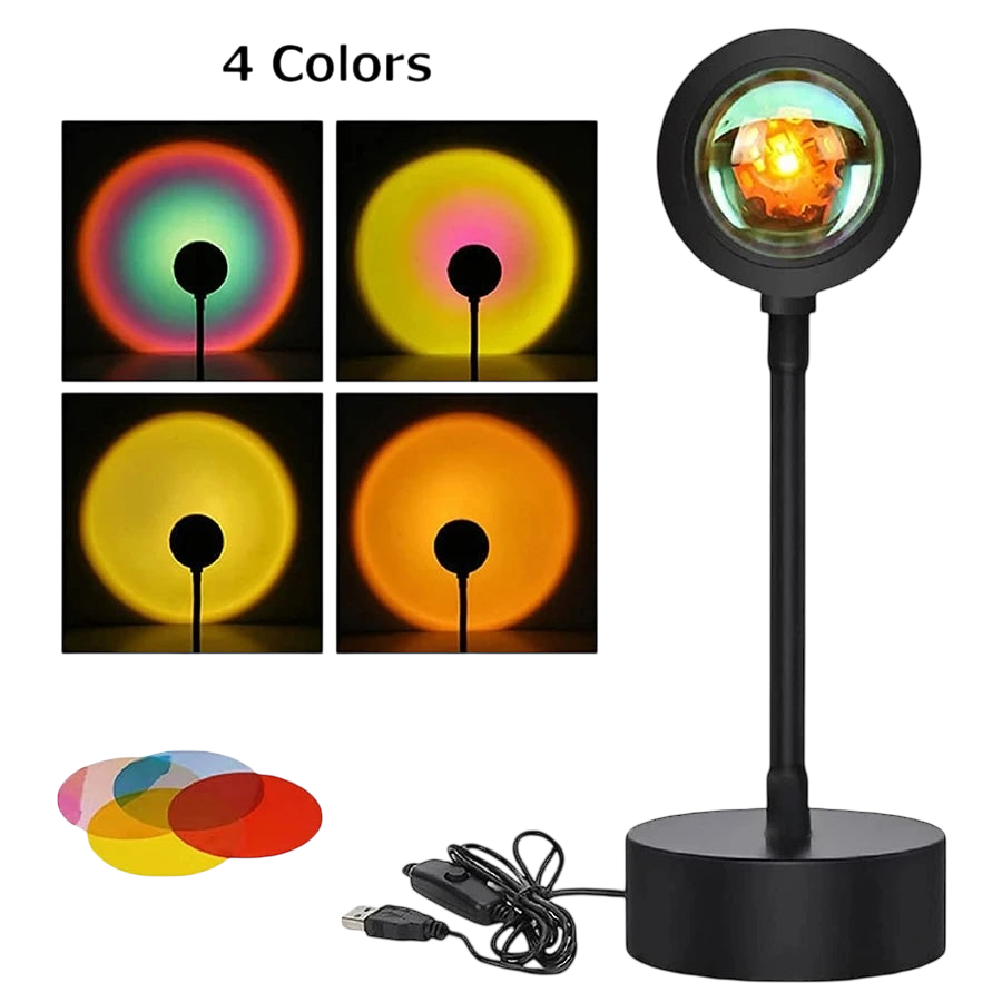 Sunset-Projektorlampe – Bluetooth-Nachtlampe mit Regenschutz für Schlafzimmer und Dekoration