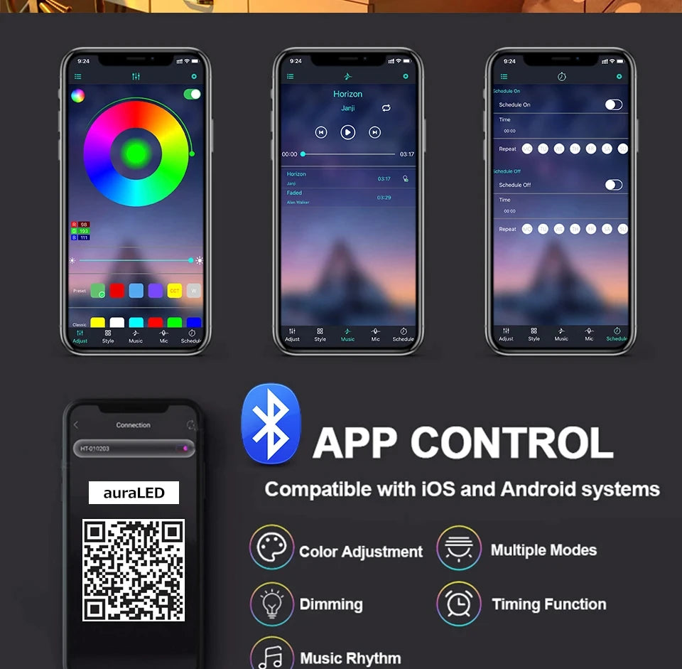 Sunset-Projektorlampe – Bluetooth-Nachtlampe mit Regenschutz für Schlafzimmer und Dekoration