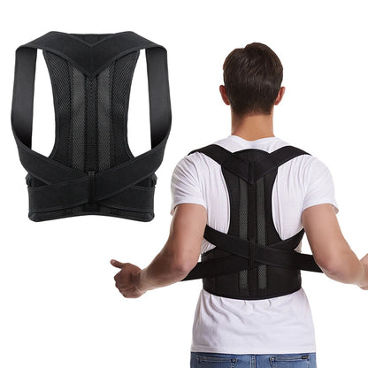 Back Brace Posture Corrector for Women & Men, Adjustable Back Lumbar Support Belt Shoulder Posture Support for Improve Scoliosis - kades