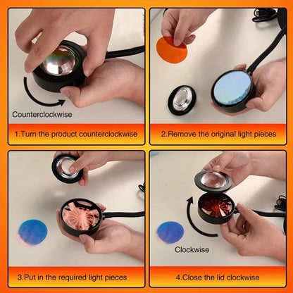 Sunset-Projektorlampe – Bluetooth-Nachtlampe mit Regenschutz für Schlafzimmer und Dekoration