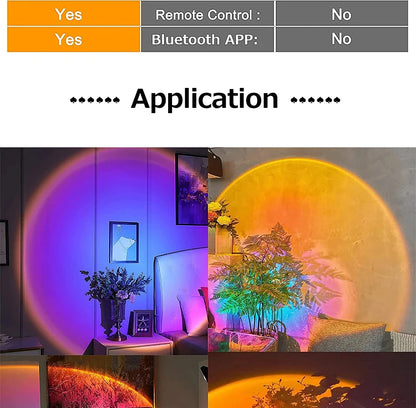 Sunset-Projektorlampe – Bluetooth-Nachtlampe mit Regenschutz für Schlafzimmer und Dekoration