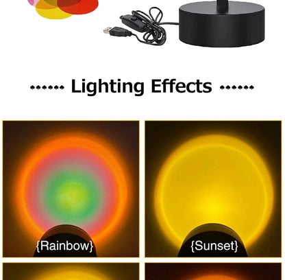 Sunset-Projektorlampe – Bluetooth-Nachtlampe mit Regenschutz für Schlafzimmer und Dekoration