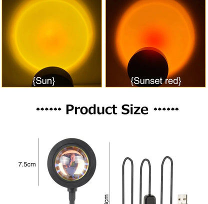 Sunset-Projektorlampe – Bluetooth-Nachtlampe mit Regenschutz für Schlafzimmer und Dekoration