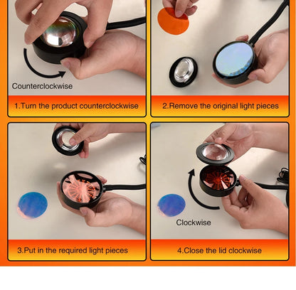 Sunset-Projektorlampe – Bluetooth-Nachtlampe mit Regenschutz für Schlafzimmer und Dekoration