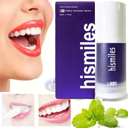 Purple Whitening Toothpaste Deep Cleaning Stain Removal Dentifrice Freshing Breath Oral Care Essentials for Home Daily Life 30ml - kades