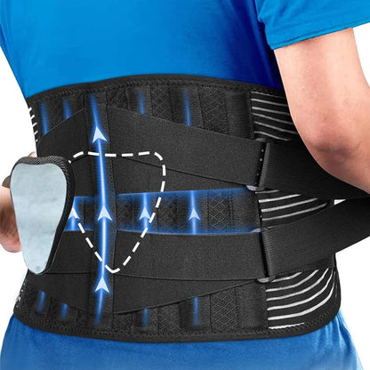 Double Pull Back Lumbar Support Belt Waist Orthopedic Corset Men Women Spine Decompression Waist Trainer Brace Back Pain Relief - kades
