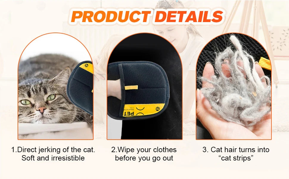 Professionele handschoen verwijder dierenhaar met topkwaliteit die meer waard is dan de prijs. - kades